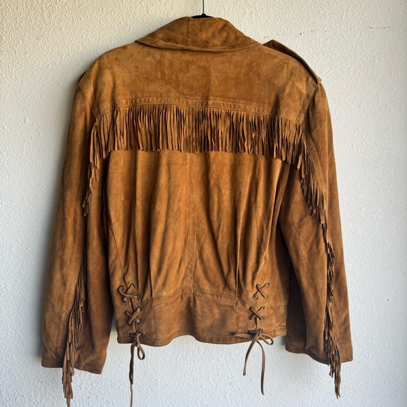Vintage Mondi brown, suede fringe jacket - Picture 3 of 7